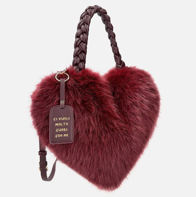BORSA CUORE HEART COLORE BORDEAUX
