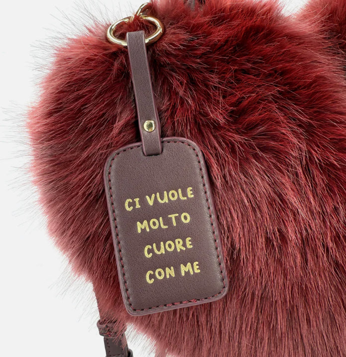 BORSA CUORE HEART COLORE BORDEAUX