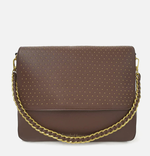 BORSA A SPALLA MEDIA BRENDA MARRONE