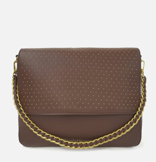 BORSA A SPALLA MEDIA BRENDA MARRONE