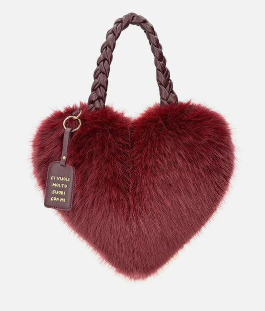 BORSA CUORE HEART COLORE BORDEAUX