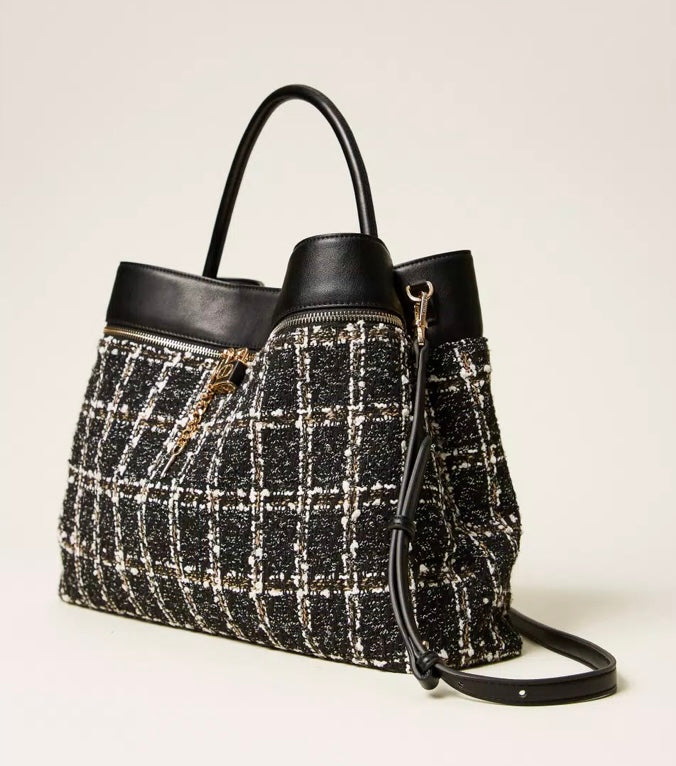 BORSA SHOPPER IN TWEED